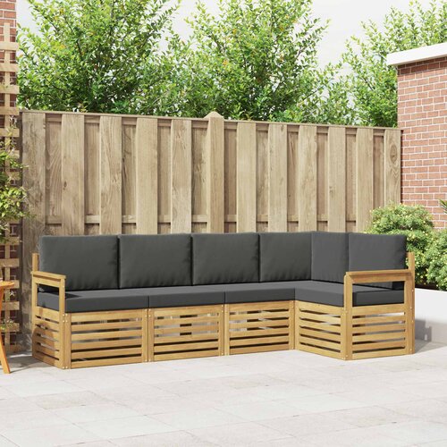  Set vanjskih sofa 5 pcs Bijela i antracit 247 x 128,5 x 73 cm Cene