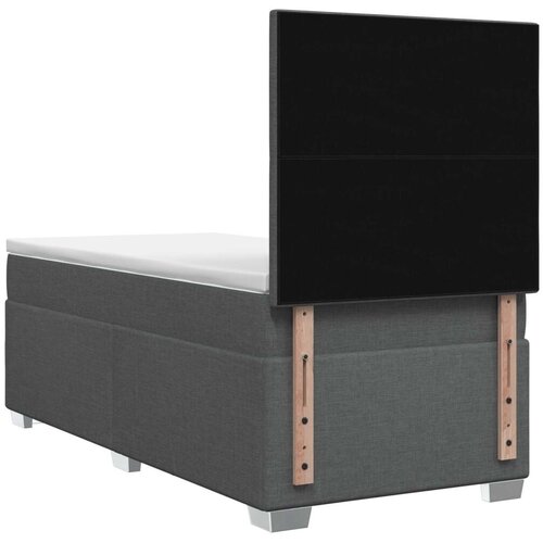  Boxspring krevet s madracem Tamnosiva 80 x 200 cm Tkanina - Tamnosiva 80 x 200 cm Prošiveno gumbima Cene