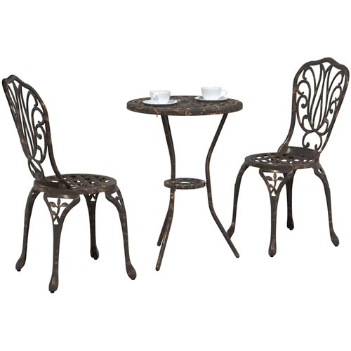 Bistro set za vrt 3 pcs Aluminij Slike