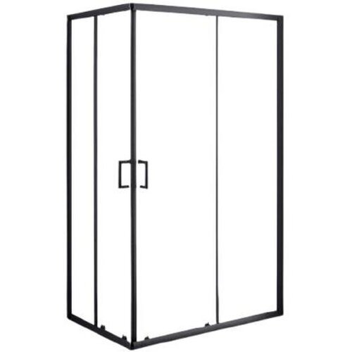 Mont Blanc tuš kabina SLIDE 90x100cm, črni profil, prozorno steklo 6mm, 88x98/200cm+2cm Cene