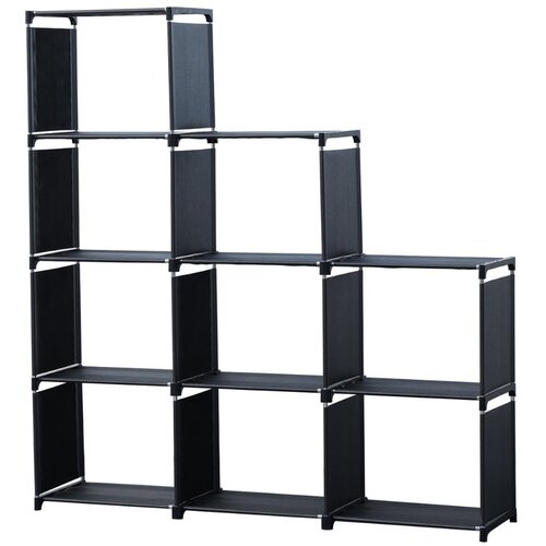 Herzberg HG-03350 modularni stalak za pohranu s 9 polica 125 x 125 cm Slike