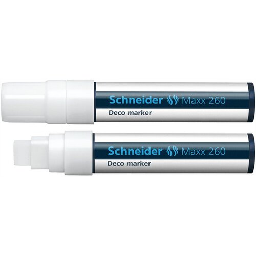 Schneider Flomaster , Deco Marker Maxx 260, tekuća kreda, 2-15 mm, bijeli Slike