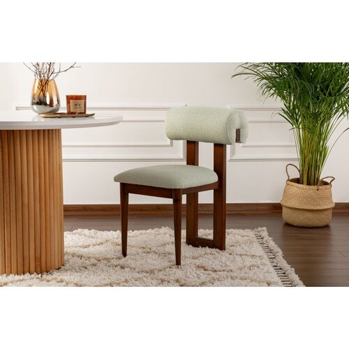 Hanah home stolica natura - walnut, mint walnutmint chair set (2 pieces) Cene