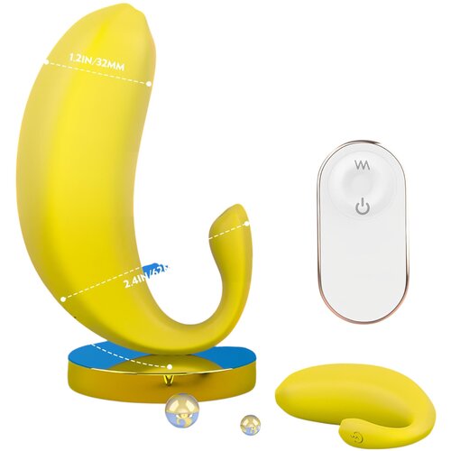 Sex HD pametno vibracijsko jajce v obliki banane (rumeno) Slike