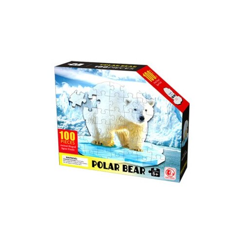 puzzle u obliku životinje - beli medved 100 delova ( 1039682 ) Cene