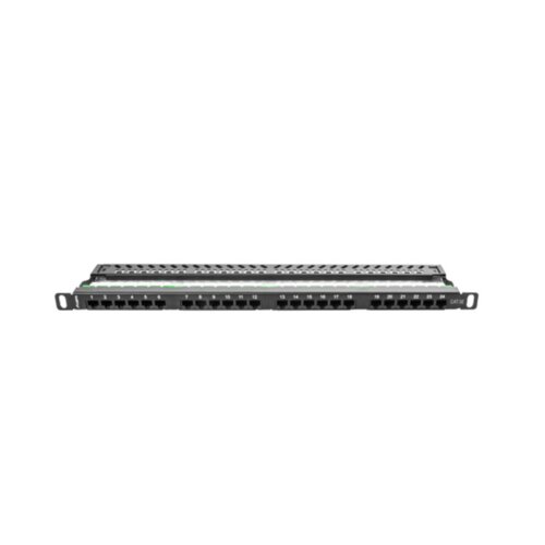 Lanberg Patch Panel Cat.5e Utp 24 Puertos 0,5U Rack 19 Negro, (20754538) Cene