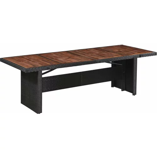  Vrtni stol od poliratana i masivnog bagremovog drva 240x90x74 cm