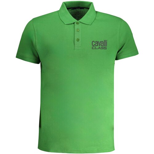 Cavalli Class MEN&#39;S GREEN SHORT SLEEVED POLO SHIRT Cijene