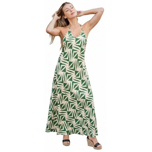 Isla Bonita By Sigris Dolge obleke Dolga Midi Obleka Zelena Cene