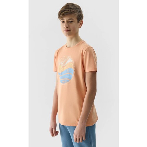 4f Boys&amp;#039; T-shirt in a regular fit with a print - coral Slike