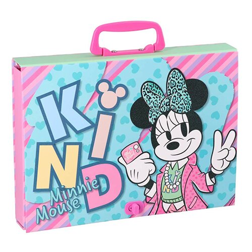 Statovac kofer, za &amp;scaron;kolski pribor, Mini Maus, 318260, roze Slike