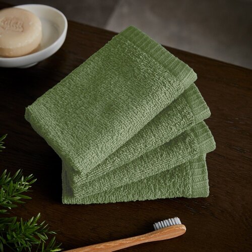 Catherine Lansfield Zelene hitro su&amp;scaron;eče/frotirne bombažne brisače v kompletu 4 ks 30x30 cm Quick Dry &amp;ndash; Slike