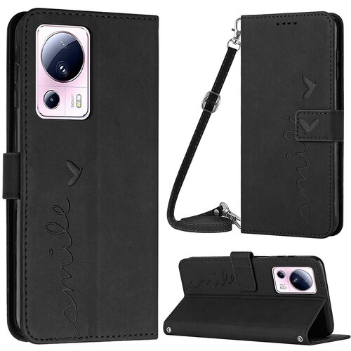 INORCO Za Xiaomi Civi 2 5G/13 Lite telefon denarnica torbica PU usnjena torbica s stojalom v obliki srca z naramnico, (22033842) Cene