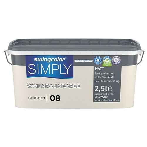 SWINGCOLOR Boja za zid Simply (Sivo-bež – br. 08, Mat, 2,5 l) Cijene