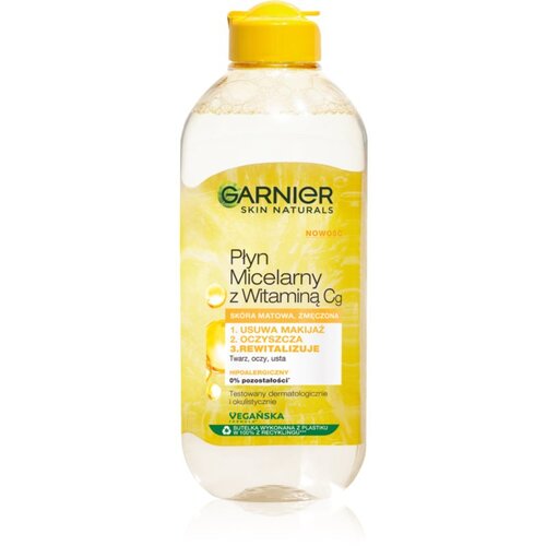 Garnier Skin Naturals Vitamin C čistilna micelarna voda za odstranjevanje ličil 400 ml Slike