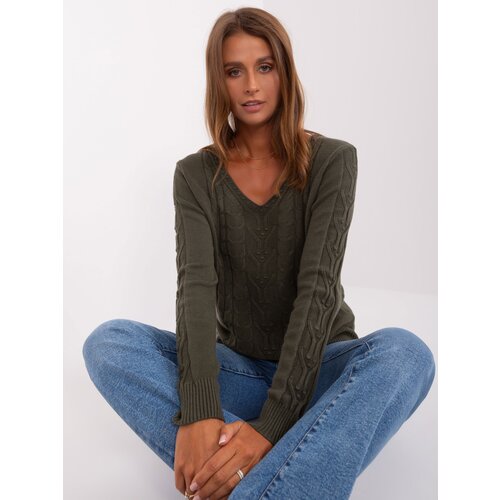 Wool Fashion Italia Sweater-AT-SW-2329.98P-dark khaki Cene