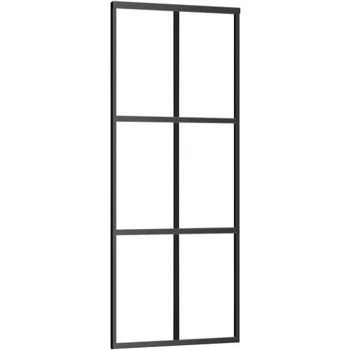 vidaXL Klizna vrata s priborom 76 x 205 cm od ESG stakla i aluminija Cene