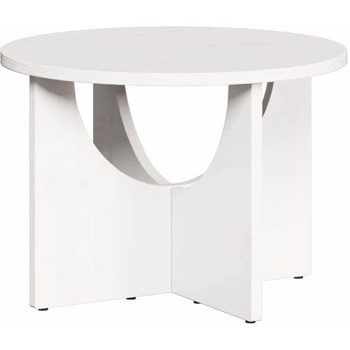  Kava Stol Bijelo 50 x 50 x 35 cm Masivna borovina Slike