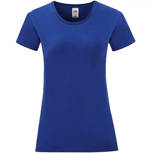Fruit Of The Loom Blue Iconic women's t-shirt in combed cotton