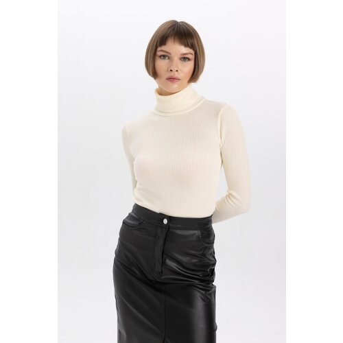 Defacto Fitted Turtleneck Ribbed Sweater Slike
