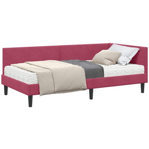 vidaXL Kotni okvir postelje z matrico Drugo 2 pcs Zelena Žamet, (5000123177) Cene