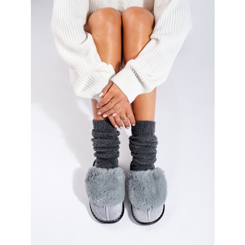 SHELOVET Women&amp;#039;s gray comfortable slippers Slike