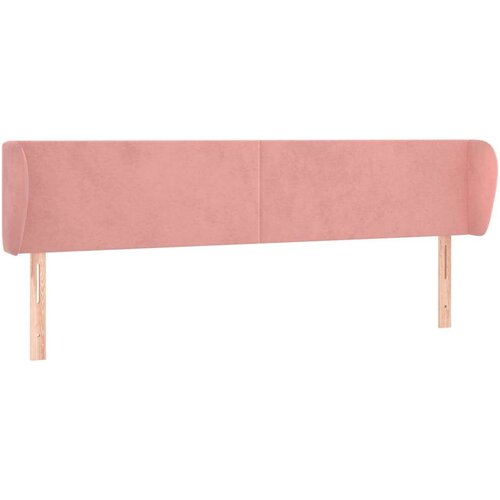 VidaXL uzglavlje s u&amp;scaron;ima ružičasti 203x23x78/88 cm bar&amp;scaron;unasti Slike