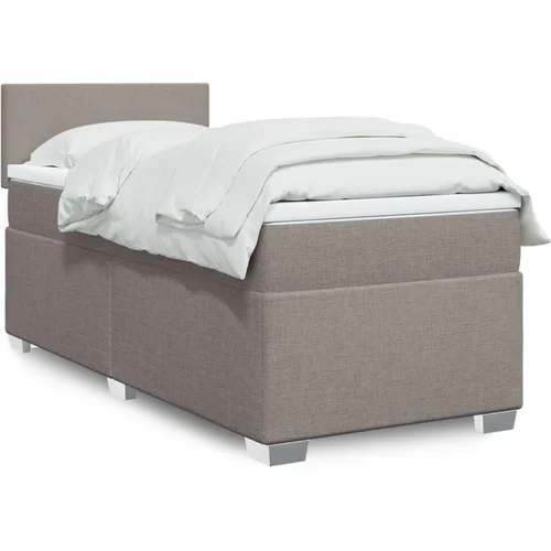 The Living Store Box spring postelja z vzmetnico taupe 80x200 cm blago - Box Spring Postelja, (21514737)