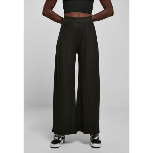 Urban Classics Women's trousers with wide ribbed ribs, black Slike