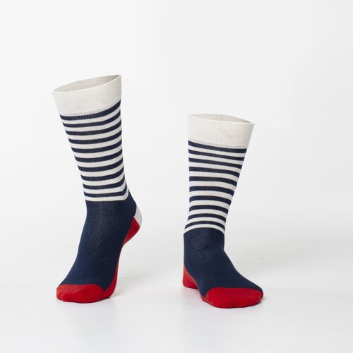Fasardi Men's navy blue striped socks Cene
