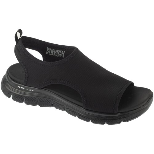 Skechers &amp;Scaron;portni sandali Flex Appeal 4.0 - Moon Lines Črna Slike