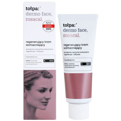 Tołpa Dermo Face Rosacal nočna regeneracijska krema za občutljivo kožo, nagnjeno k rdečici 40 ml Slike