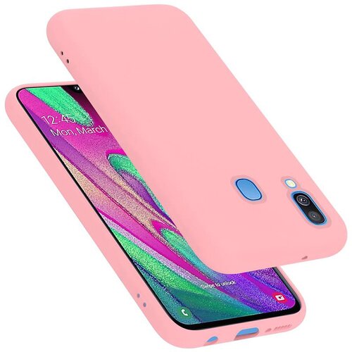 Cadorabo Ohi&amp;scaron;je združljiv s Samsungom v tekoči roza barvi - za&amp;scaron;čitni pokrov iz fleksibilnega silikona TPU, (20596174) Slike