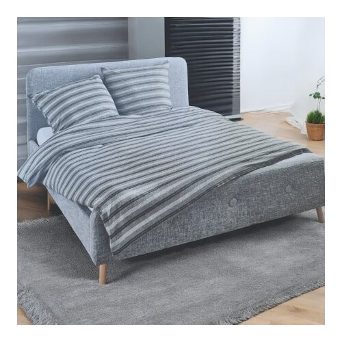  jorganska navlaka + 2 jastučnice grey lines flanel double ( VLK000255-greylines ) Cene