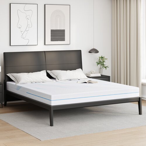vidaXL Madraci Bijelo 200 x 200 cm 100% poliester žakard tkanina Cene