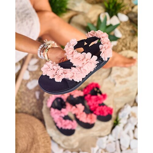 Resti Bright pink women's sandals with flowers Alferroy Cene