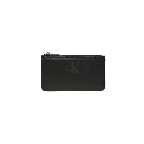 Calvin Klein Jeans Etui za kreditne kartice Sleek Coin Purse Solid K60K610338 Črna
