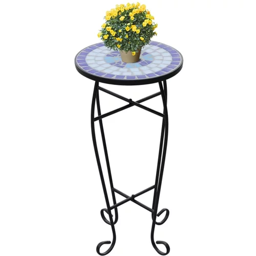  Mozaični pomoćni stolić za biljke plavo-bijeli