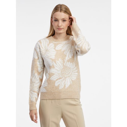 Orsay Women's White-Beige Floral Sweater - Women Cijene