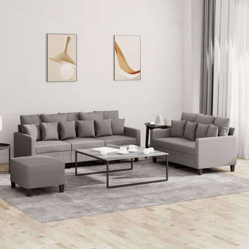  Sedežna garnitura z blazinami 3-delna taupe blago, (20911341) Cene