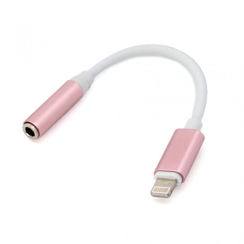 Teracell adapter za slusalice iP-11 iphone lightning na 3.5mm roze Slike