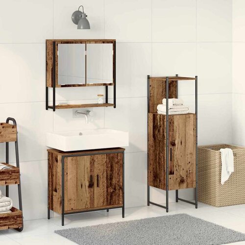 Set namještaja za kupaonicu 3 kom. Smeđa 33 x 33 x 113,5 cm Cene