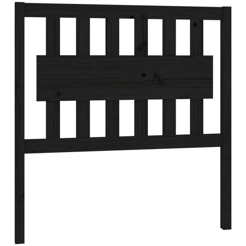 Maison Chic posteljno vzglavje - vzglavna omarica - nočna omarica črno 95,5x4x100 cm trdna borovina, (21705964) Slike