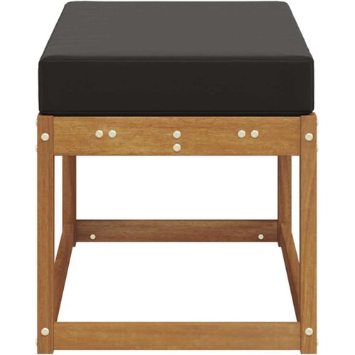  Vanjska stolica klupa s jastukom Prirodna 79 x 43 x 37 cm - Prirodna i crno 80 cm Otvoreno područje nogu Slike