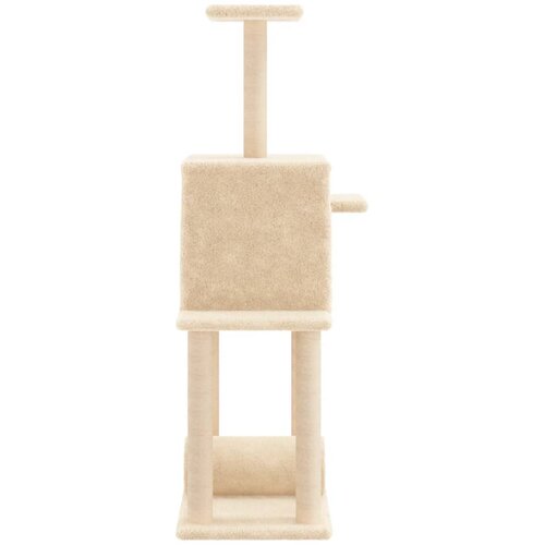  Penjalica za mačke sa stupovima za grebanje krem 122 cm Slike