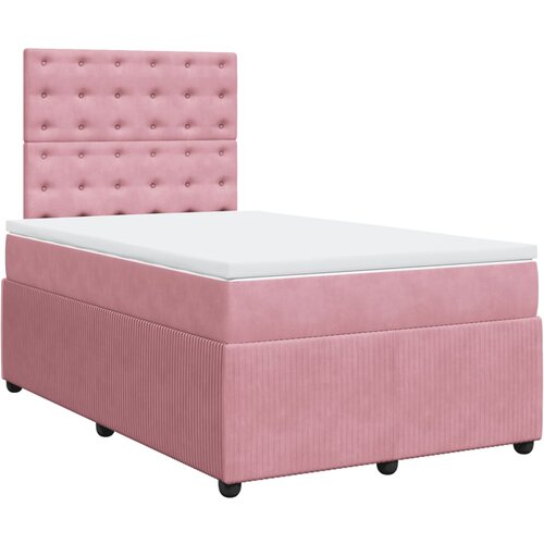Maison Chic Box spring postelja - Vzmetna postelja z vzmetnico roza 120x190 cm žamet SL23397, (21879736) Cene