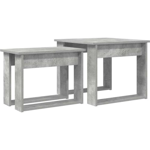  Set stolića za kavu 2 pcs Betonski sivi Konstruirano drvo Slike