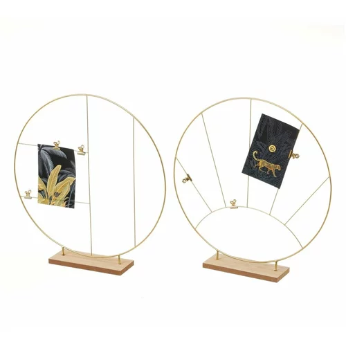 Unimasa Set od 2 metalna stalka za fotografije u zlatnoj boji