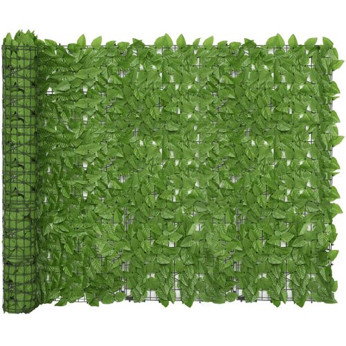 vidaXL Balkonsko platno z zelenim listjem 400x150 cm Cene