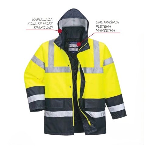 PORTWEST Jakna hi-vis traffic dvobojna s466, žuta, vel.m ( 61557 ) Cene